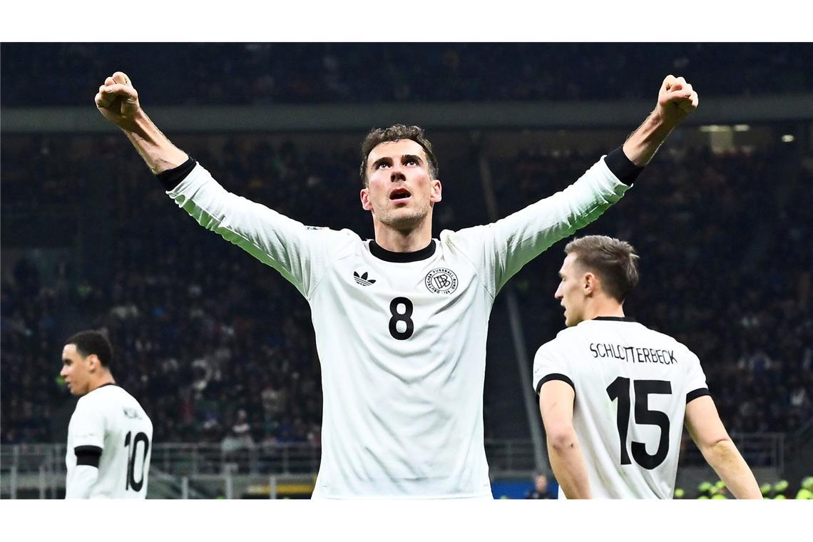 So reagiert die Presse auf den DFB-Sieg in Italien Leon Goretzka erzielte das Tor zum 2:1.