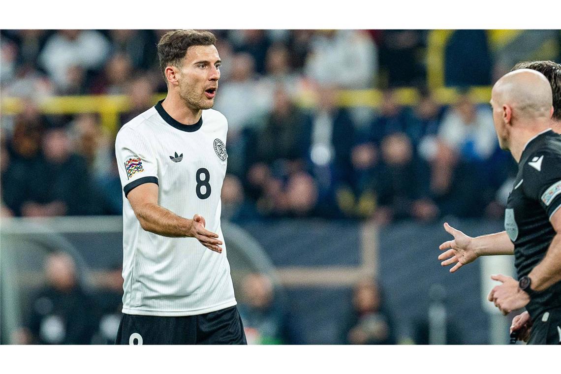 VfB-Profis überzeugen bei verrücktem Remis gegen Italien Leon Goretzka (Note 1,5): Stand nach der fast schon kitschigen Comeback-Geschichte von Mailand mit starker Leistung und Siegtor nun wieder in der deutschen Startelf. Goretzka spielte genauso stark und zupackend wie im Hinspiel. Er war der Aktivposten des deutschen Spiels, auch mit tiefen Läufen - so etwa in der Entstehung des Elfmeters zum 2:0, als der Münchner durchstartete und die Kugel später formidabel.