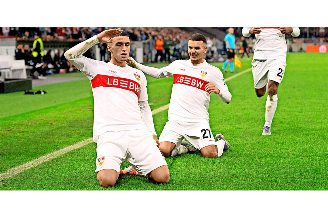 Künstler mit Kämpferherz Liefern gegen Celta Vigo ab: Die beiden VfB-Neuzugänge Bilal El Khannouss (links) und Badredine Bouanani