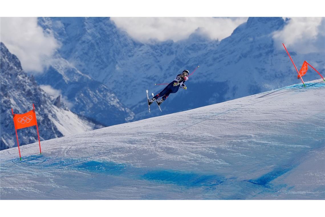 Lindsey Vonn hat sich bei dem Sturz schwer verletzt.