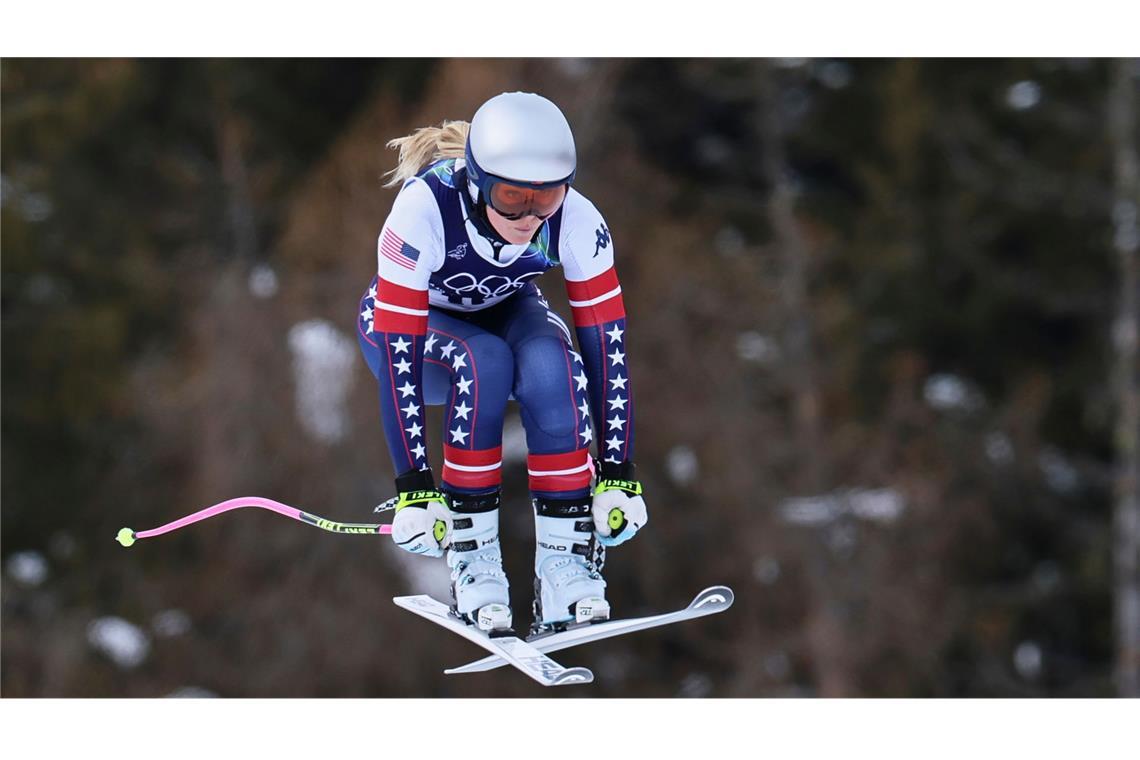 Lindsey Vonn im Abfahrtstraining in Cortina d’Ampezzo.