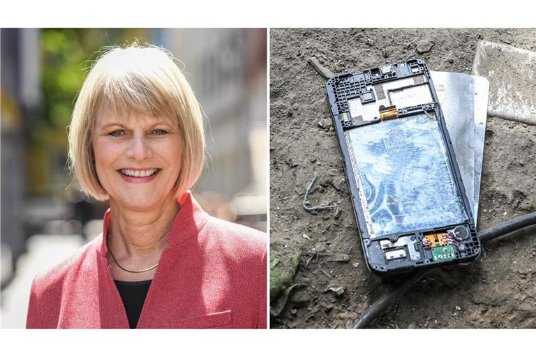Links im Bild die ZDF-Journalistin Gundula Gause. Sie fordert ein Handy-Pfand (Archivfoto).
