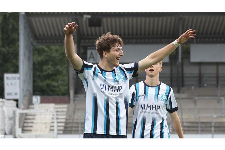 Lirjon Abdullahu machte in der zweiten Halbzeit das 1:1 für die Stuttgarter Kickers.