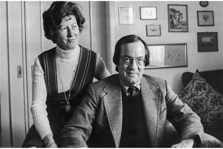 Liselotte und Manfred Rommel nach der gewonnenen OB-Wahl 1974