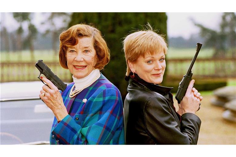 Lois Maxwell (l) und Samantha Bond haben beide "Miss Moneypenny" gespielt. (Archivbild)