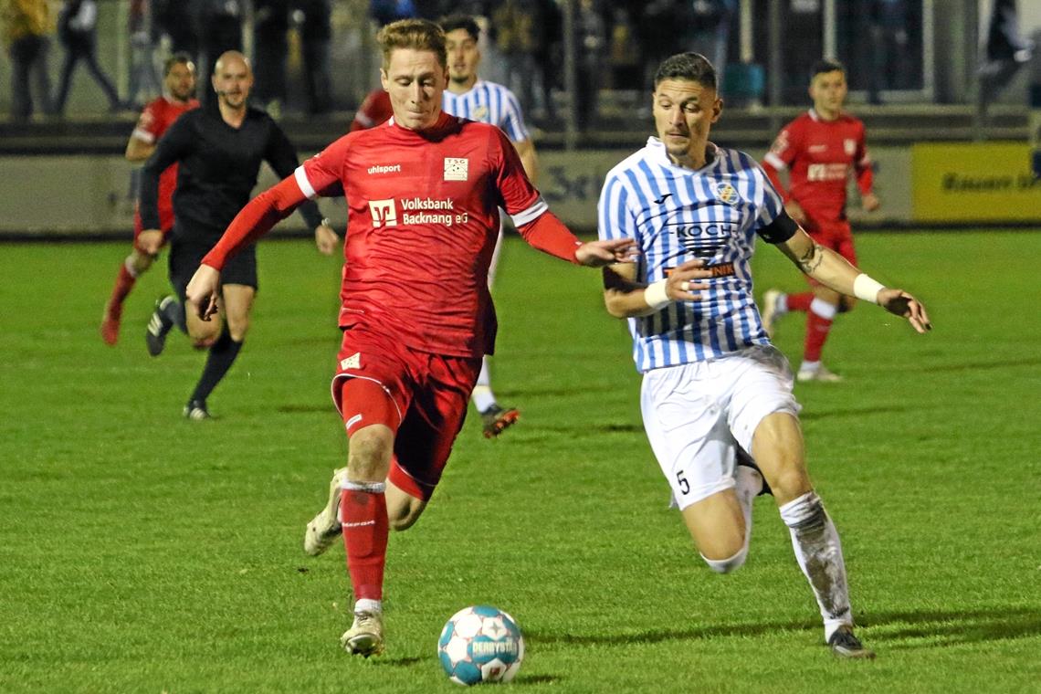 TSG kassiert dritte Auswärtspleite in Serie Loris Maier und dessen Teamkollegen von der TSG Backnang konnten sich gestern Abend in Pforzheim zu selten durchsetzen.Foto: A. Hornauer