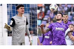 Louis Lord (li.) und Ryan Malone: Schwarzer Tag gegen SSV Ulm 1846.      
Fotos: Imago