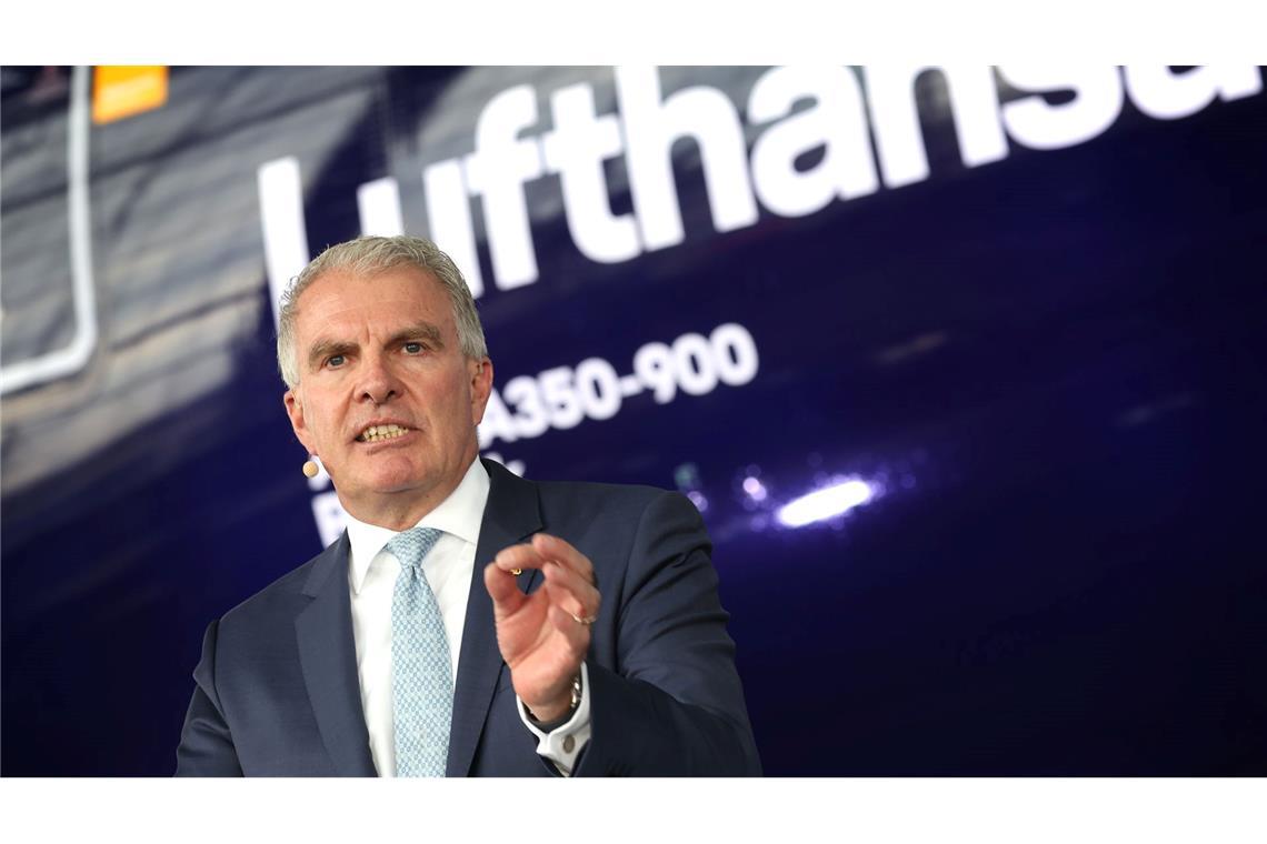 Lufthansa-Chef Carsten Spohr hat in München schon einmal vorgefeiert.