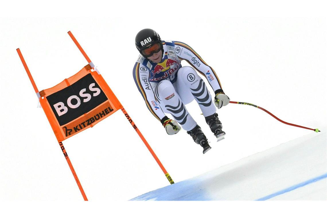 Luis Vogt gelingt eine bärenstarke Fahrt in Kitzbühel.