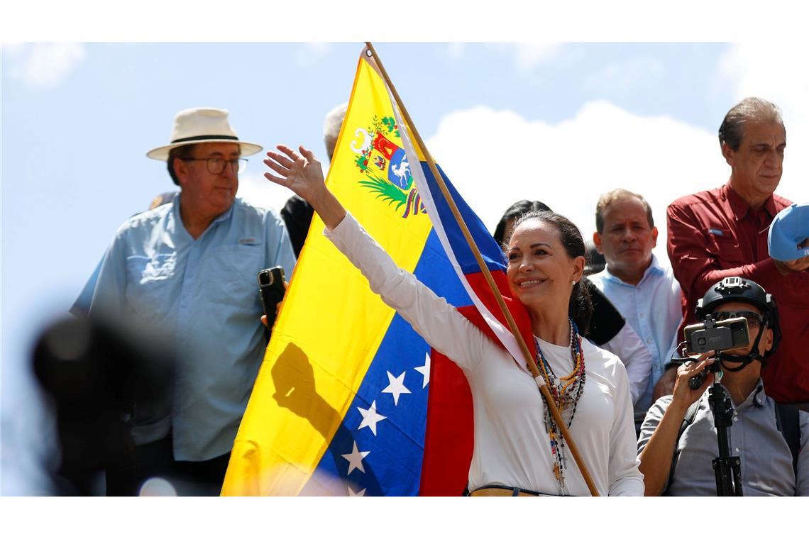 Venezuelas Eiserne Lady: Nobelpreis für María Corina Machado Machado durfte nicht als Präsidentschaftskandidatin antreten.