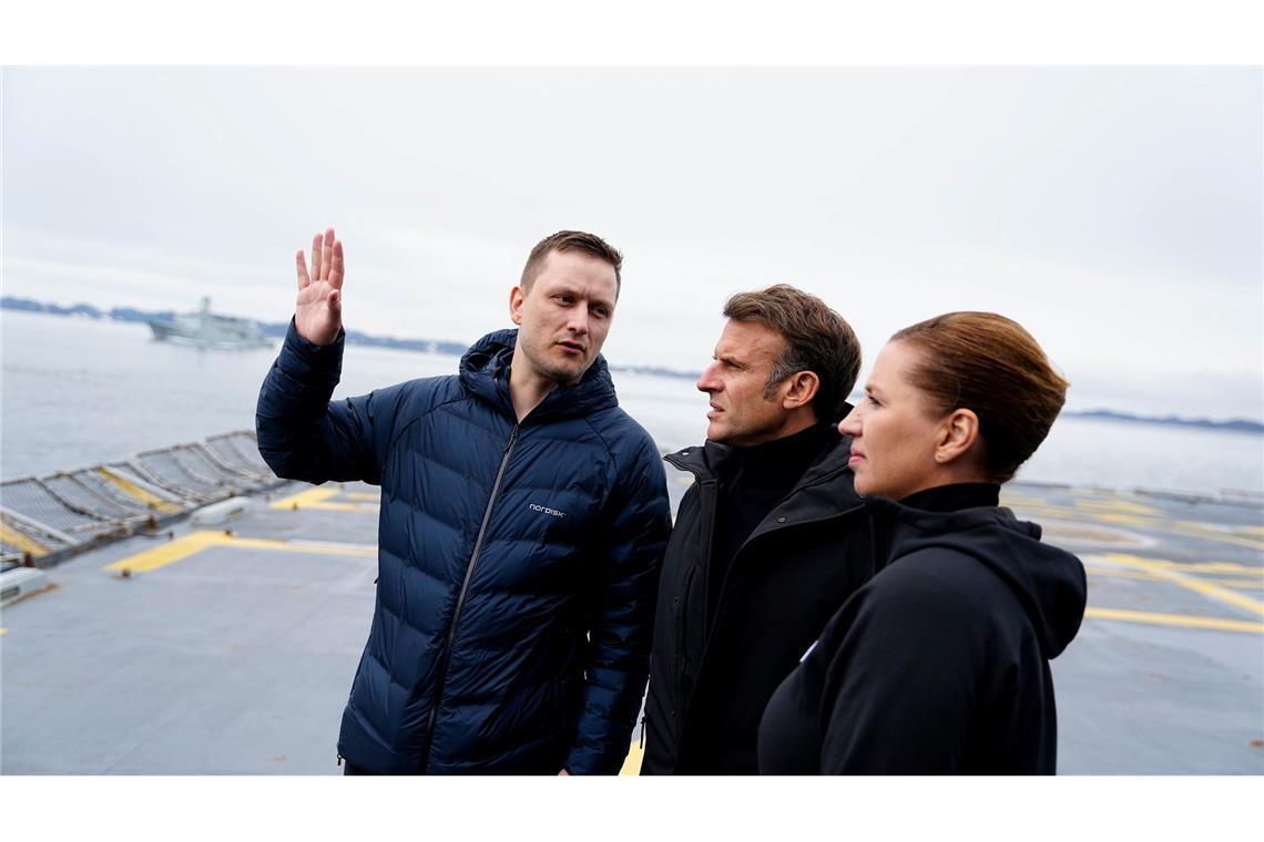Macron und Frederiksen beschwören Grönlands Souveränität Macron und Frederiksen machen sich für souveränes Grönland stark (Foto-aktuell).