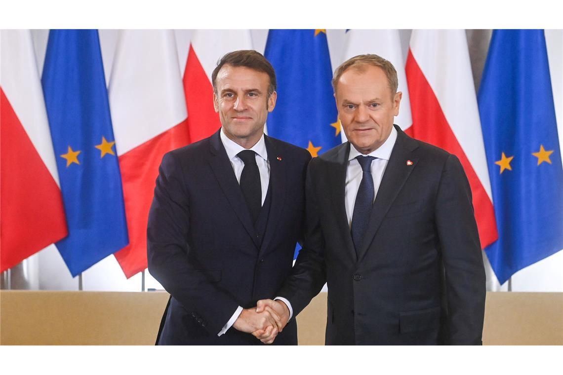Europa ringt um Einfluss auf US-Pläne für Ukraine Macron und Tusk beraten über Ukraine.
