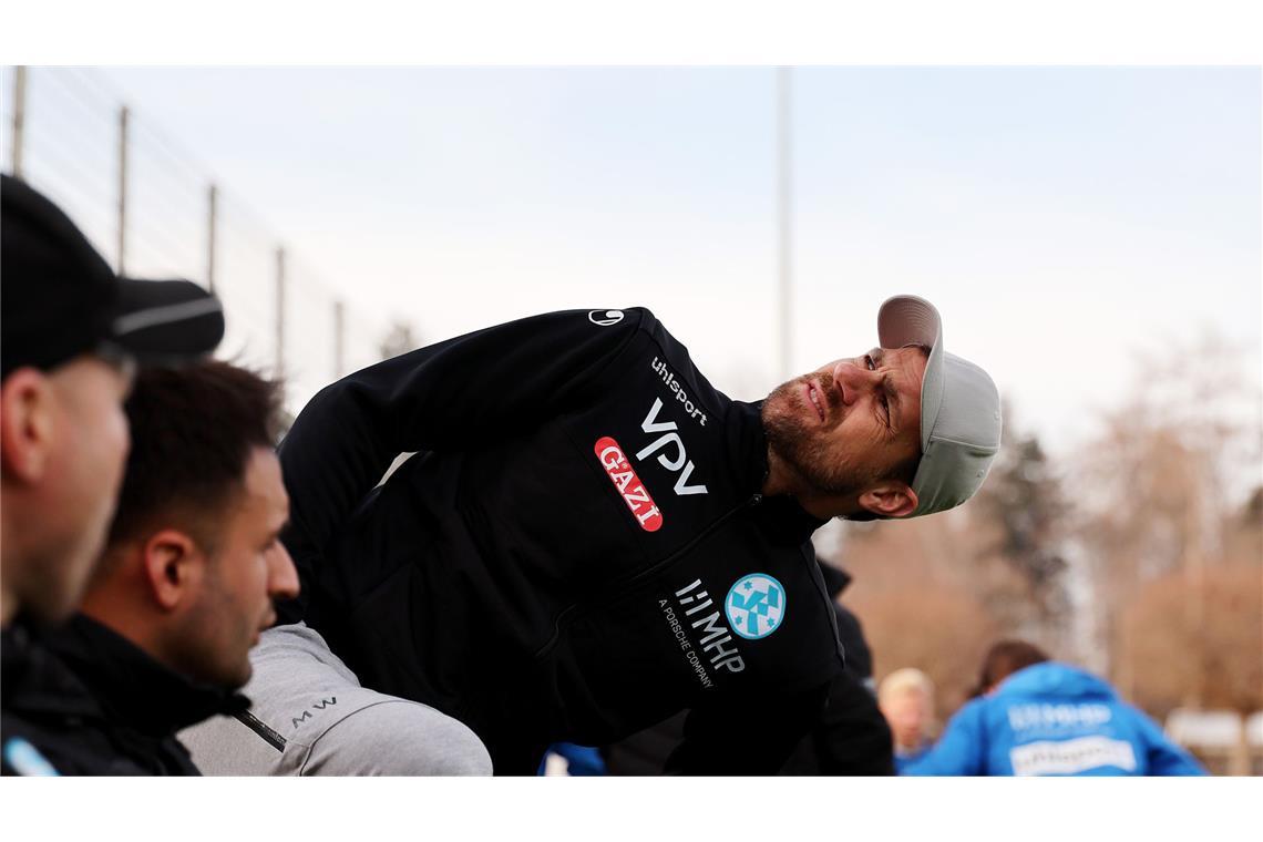 Marco Wilderinn auf der Kickers-Bank.