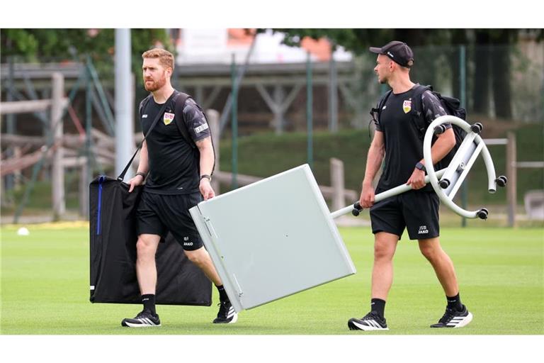 Marcus Fregin (links) und Jasper Smets verantworten die Spielanalyse beim VfB.