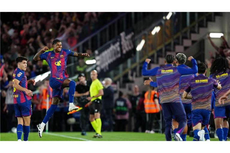 Marcus Rashford ließ den FC Barcelona und seine Fans bereits in der 9. Minute jubeln.