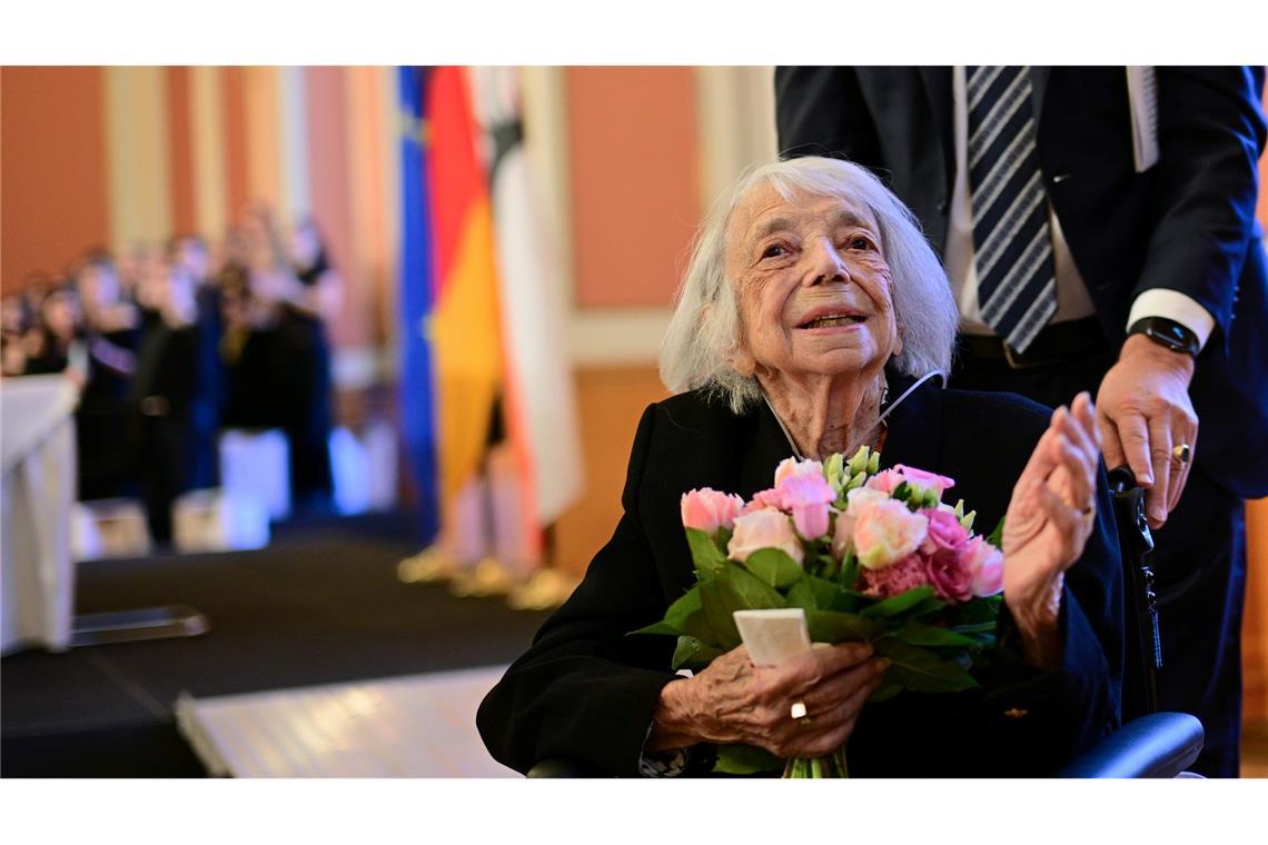 "Seid Menschen" - Holocaust-Überlebende Friedländer ist tot Margot Friedländer bei einem ihrer letzten öffentlichen Auftritte. (Archivbild)