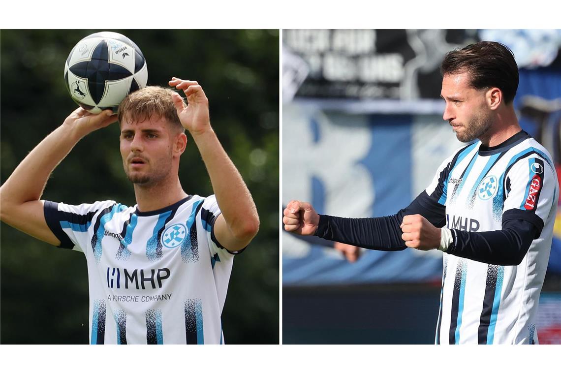 Marioc Borac (li.) fehlt wegen seiner fünften Gelben Karte, David Tomic kehrt nach abgebrummter Gelb-Sperre in Sandhausen wieder ins Kickers-Team zurück.