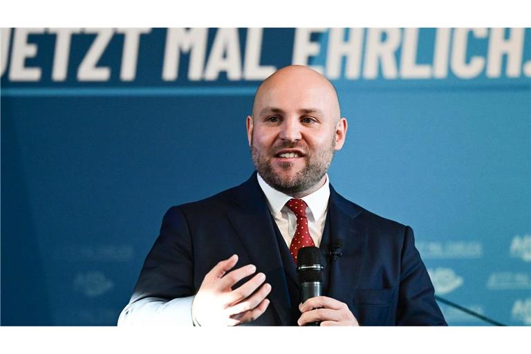 Markus Frohnmaier, der Spitzenkandidat der AfD für die Landtagswahl in Baden-Württemberg 2026 (Archivbild).