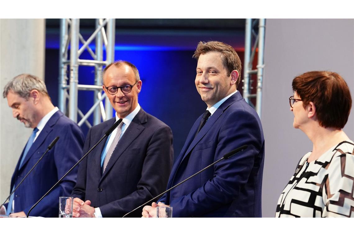 Das sind die wichtigsten Beschlüsse Markus Söder (l-r) (CSU), Friedrich Merz (CDU), Lars Klingbeil und Saskia Esken (beide SPD), geben eine Pressekonferenz zur Vorstellung des Koalitionsvertrages