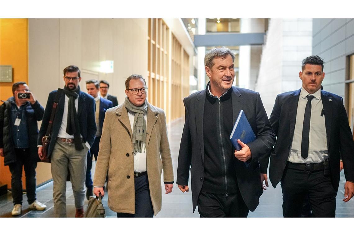 Nächste schwarz-rote Sondierungen zu Wochenbeginn Markus Söder, Ministerpräsident von Bayern und CSU-Vorsitzender, kommt zu einem ersten Sondierungsgespräch für eine schwarz-rote Bundesregierung ins Jakob-Kaiser-Haus.