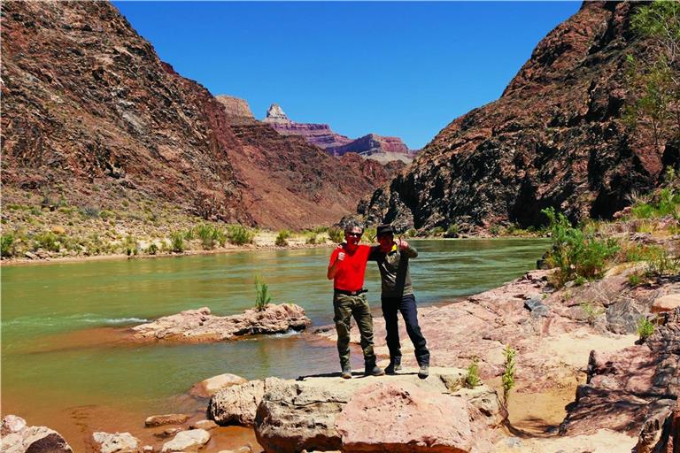 Martin Stierand (rechts) und Robert Vugdelia waren gemeinsam im Grand Canyon unterwegs. Fotos: privat