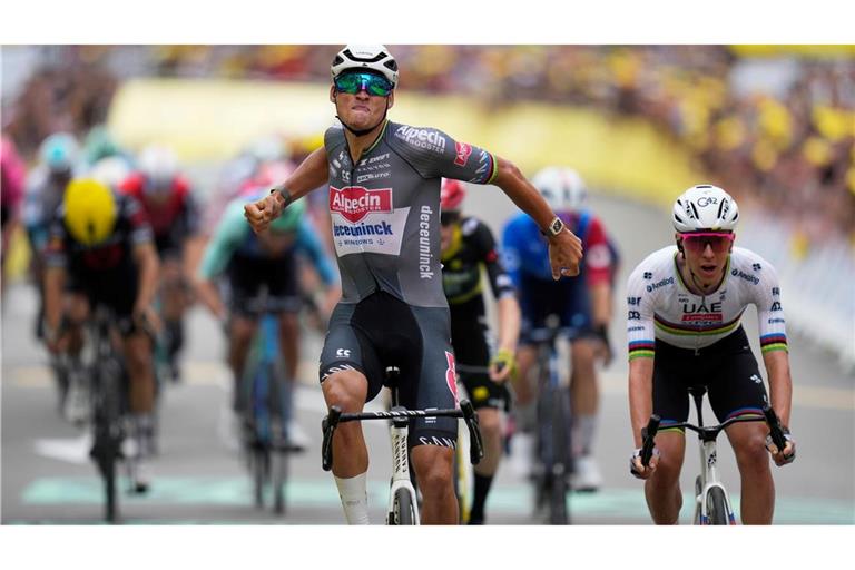 Mathieu van der Poel stürmt zum Sieg.
