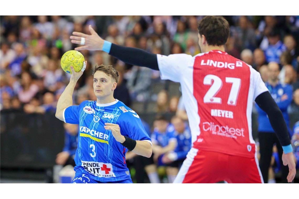Max Häfner führt den TVB zum Zittersieg Max Häfner war in der Schlussphase der Matchwinner für den TVB.