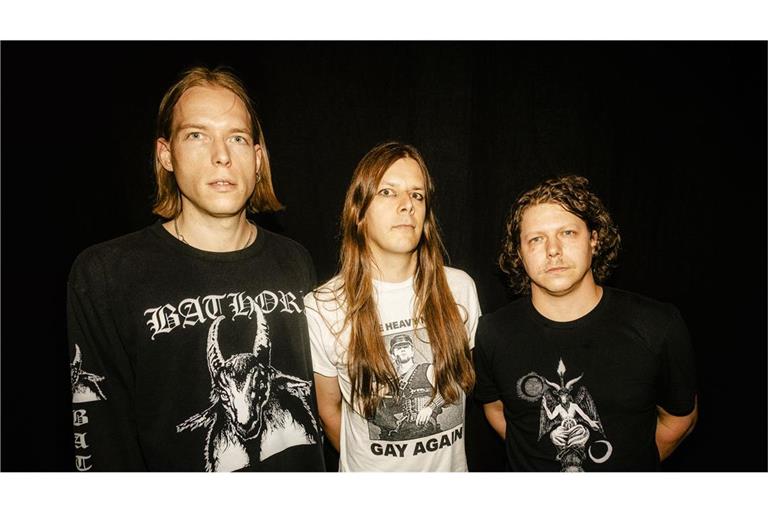 Max Rieger, Kevin Kuhn und Julian Knoth (von links) sind Die Nerven.