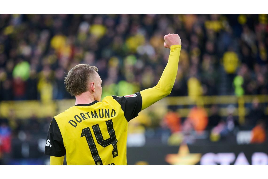 BVB schöpft Mut und mahnt: Hoffnung auf Europa-Schlussspurt Maximilian Beier traf erstmals doppelt für den BVB.