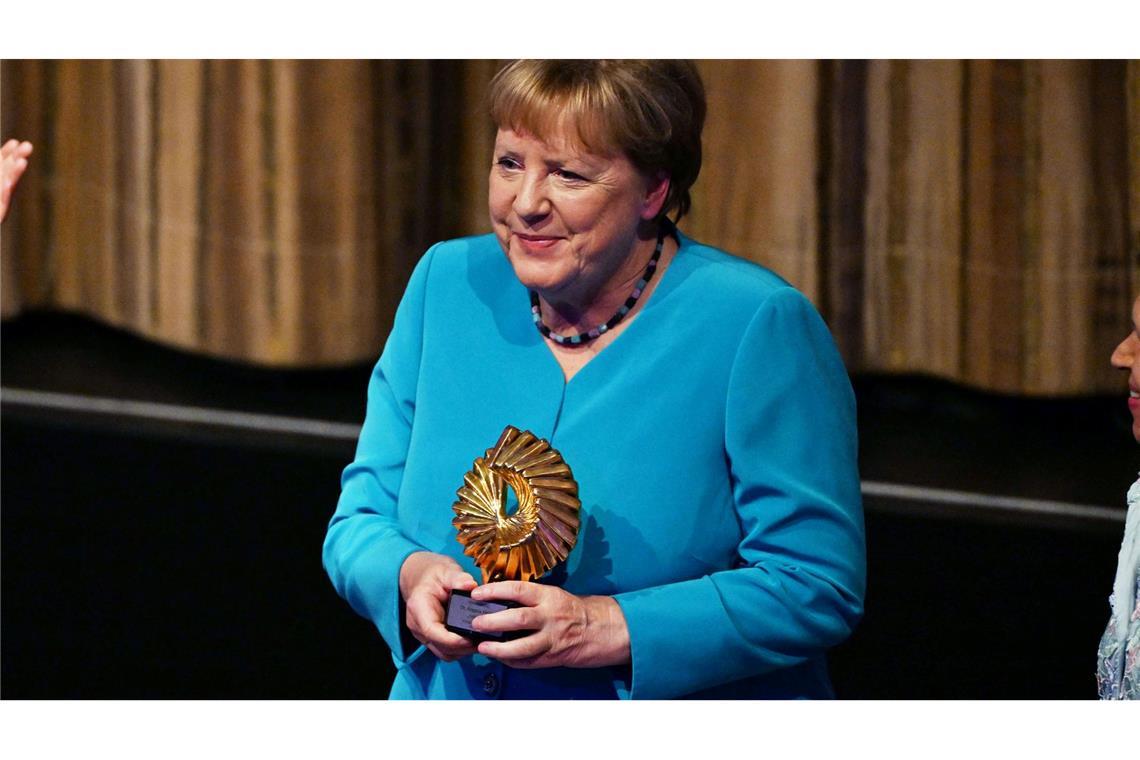 Media Control hatte Ex-Bundeskanzlerin Angela Merkel für ihre Memoiren "Freiheit" ausgezeichnet. (Archivbild)
