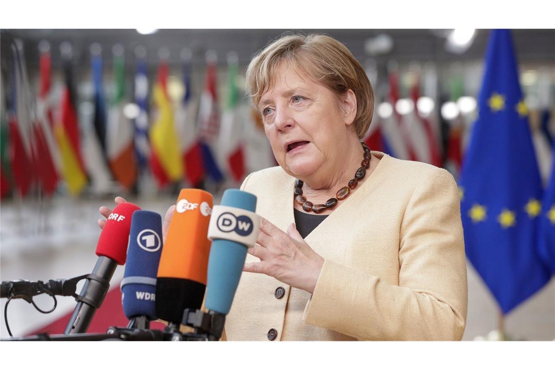 EU-Chefdiplomatin fordert bei Gipfel Milliarden für Munition Merkel wurde in Brüssel einst mit vielen warmen Worten verabschiedet. (Archivbild)