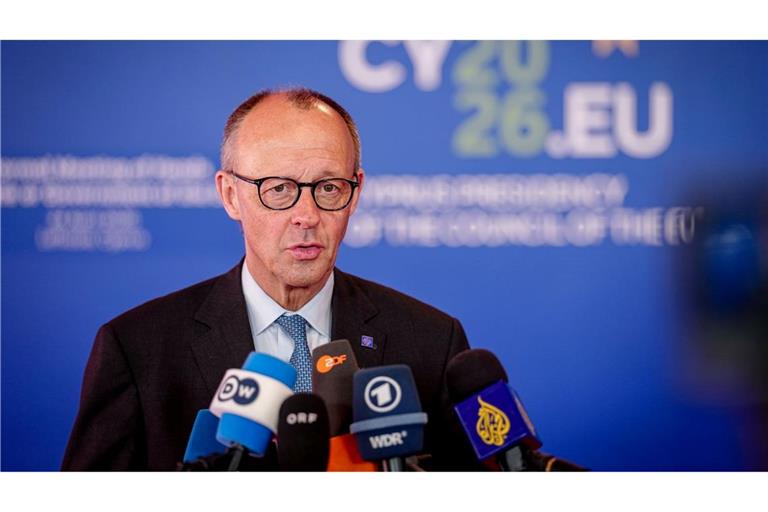 Merz macht zum Beginn des EU-Gipfels eine klare Ansage zum Haushalt.