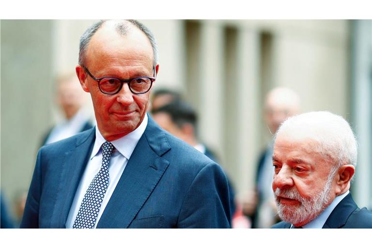 Merz und Lula trafen sich bereits Sonntagabend zu einem Gespräch unter vier Augen.
