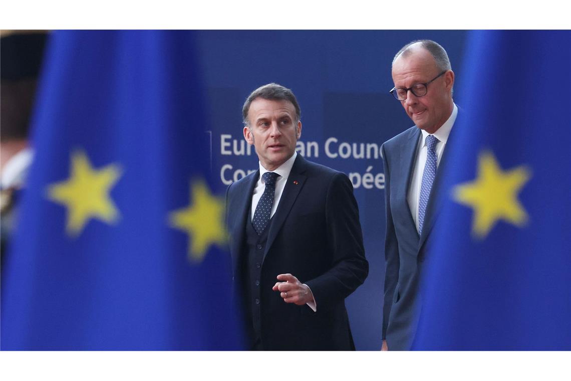 Merz und Macron beim EU-Gipfel in Brüssel