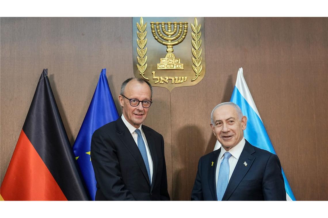 Merz und Netanjahu lassen Turbulenzen hinter sich