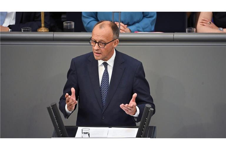 Merz verspricht in seiner ersten Regierungserklärung unter anderem "Wohlstand für alle".