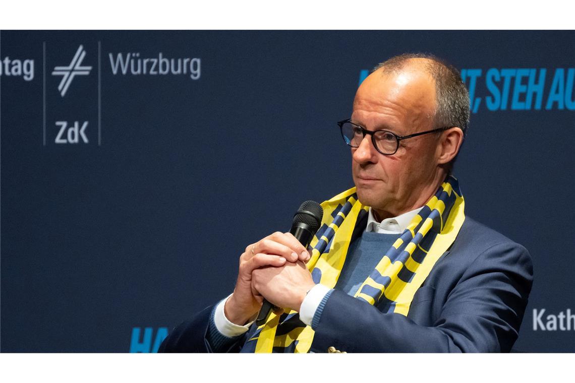 Merz zeigt sich auf dem Katholikentag selbstkritisch.