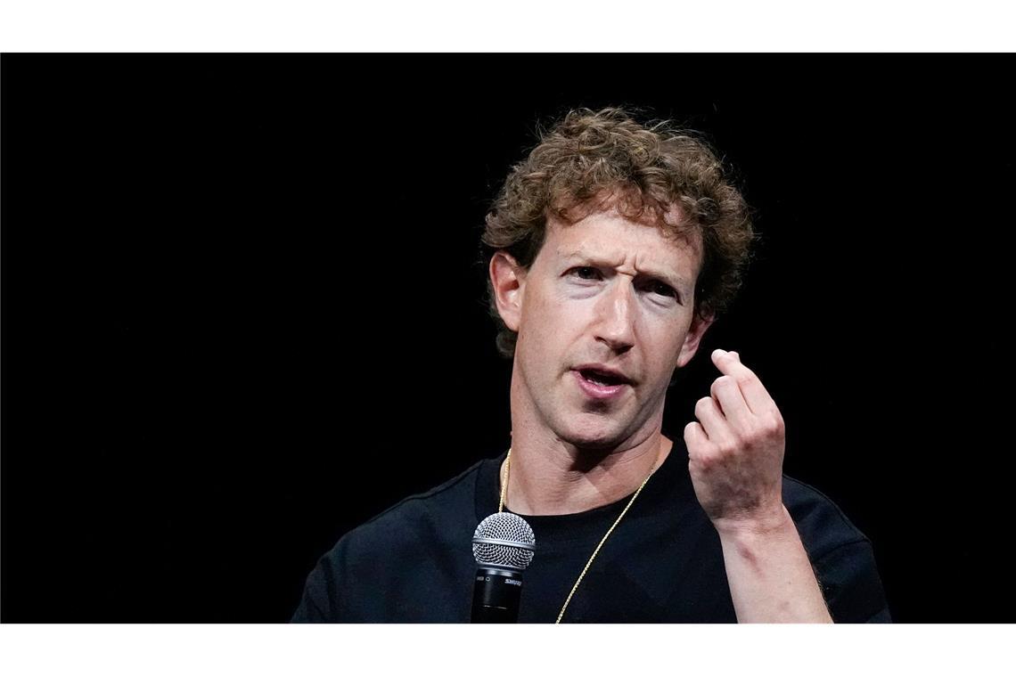 Facebook, Instagram und Tiktok droht EU-Strafe Meta-Chef Mark Zuckerberg hatte in Bezug auf die EU-Regeln von "institutionalisierter Zensur" gesprochen. (Archivbild)