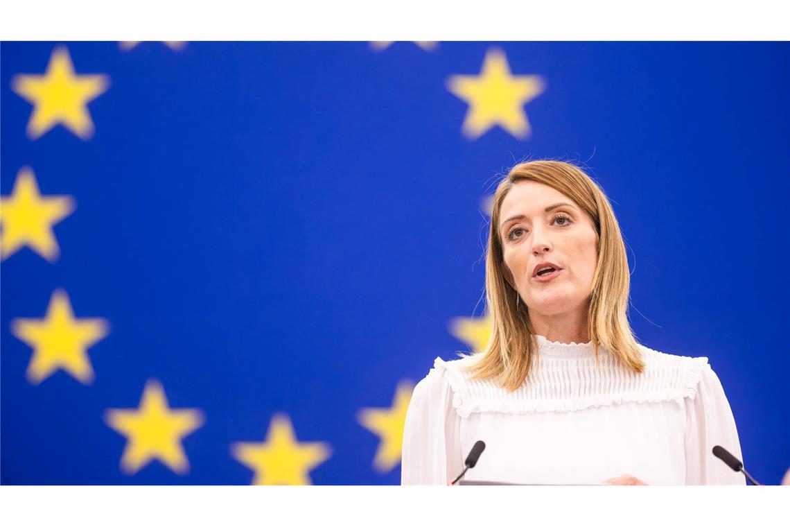 EU-Parlamentspräsidentin fordert Taurus-Waffenhilfe für Kiew Metsola befürwortet die Lieferung von Taurus-Raketen an die Ukraine. (Archivbild)
