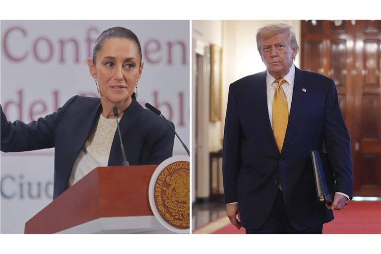Mexikos Präsidentin Claudia Sheinbaum und US-Präsident Donald Trump haben sich vorerst geeinigt. (Archivbilder)