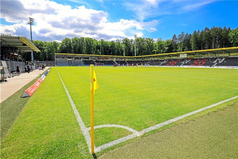 Mindestens bis zum 30. November wird kein Regionalliga-Spiel in der Arena in Großaspach stattfinden. Foto: A. Becher