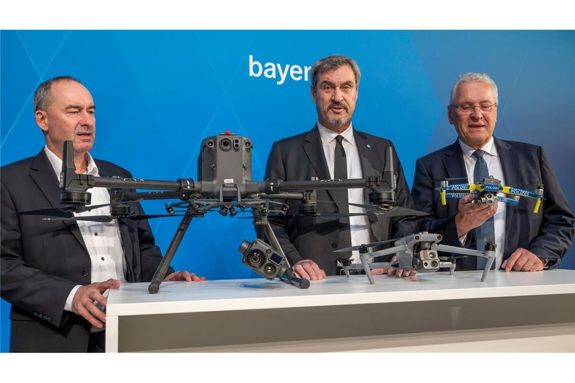 Bayern rüstet auf im Kampf gegen Drohnen Ministerpräsident Söders Botschaft für den Umgang mit Drohnen ist klar: Abschießen statt Abwarten.