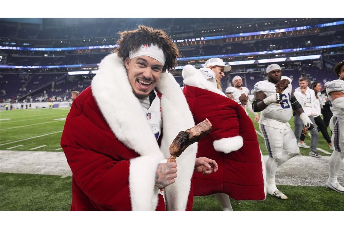 Minnesota Vikings Cornerback Byron Murphy Jr. reagiert nach dem Sieg.