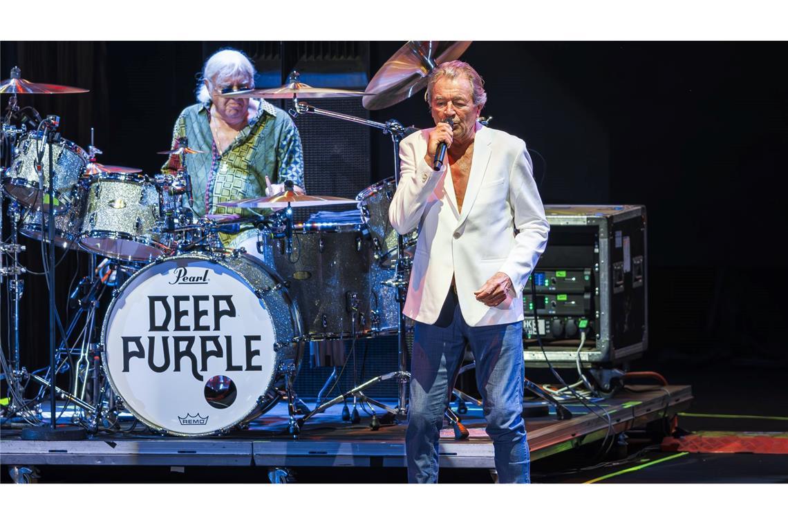 Ian Gillan zum 80. - "Plötzlich wurde es anstrengend" Mit Deep Purple steht Sänger Ian Gillan (mit Schlagzeuger Ian Paice) immer noch regelmäßig auf der Bühne. (Archivfoto)