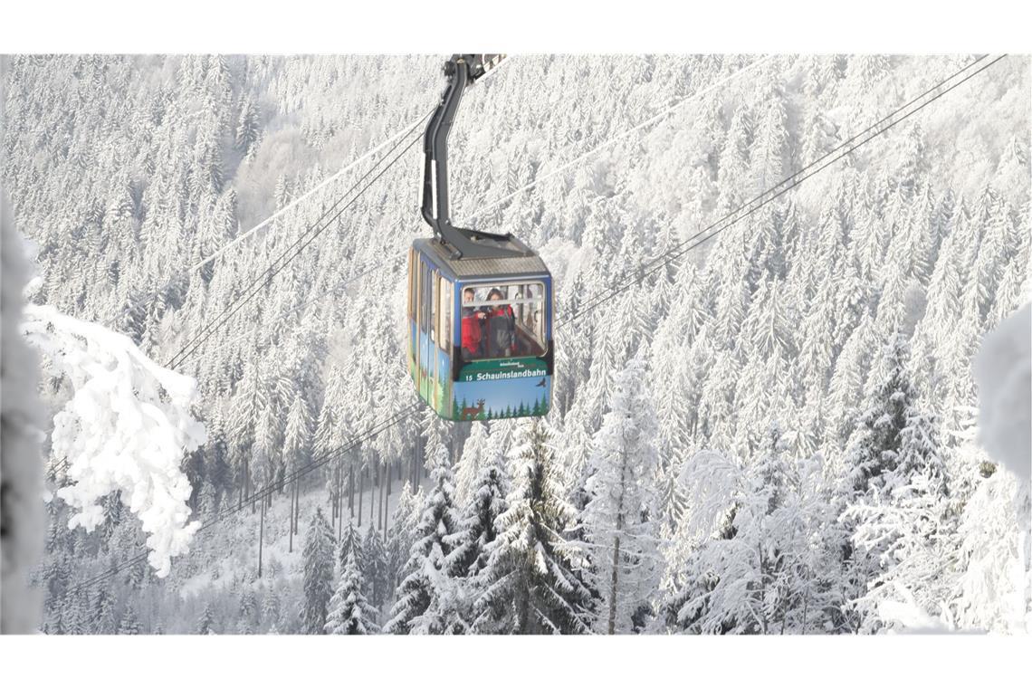5 besondere Wintererlebnisse in Baden-Württemberg Mit der Bergbahn auf den Berggipfel des Schauinsland bei Freiburg.