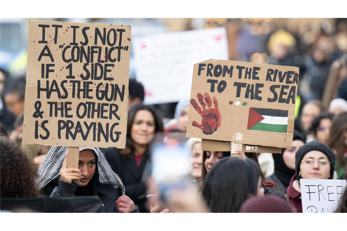 Mit der Parole "From the river to the sea" (Vom Fluss bis zum Meer) haben sich schon deutsche Gerichte beschäftigt. (Archivfoto)