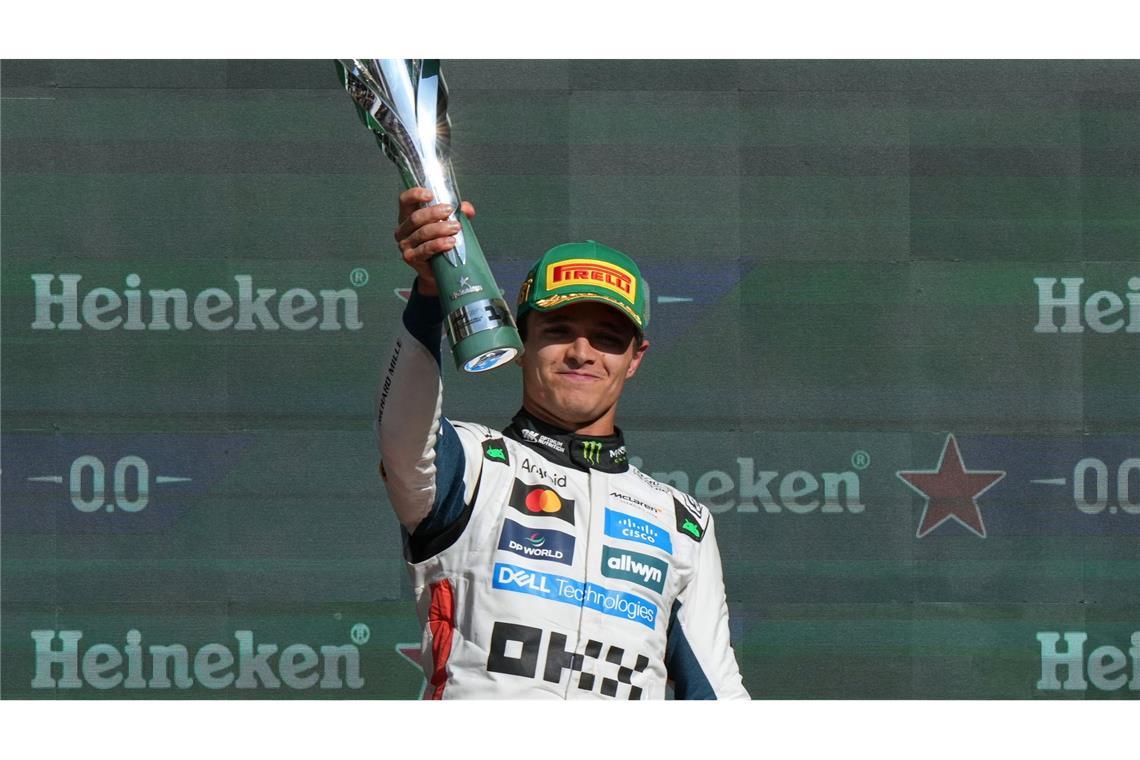 Mit einem Punkt Vorsprung der neue WM-Führende: Lando Norris