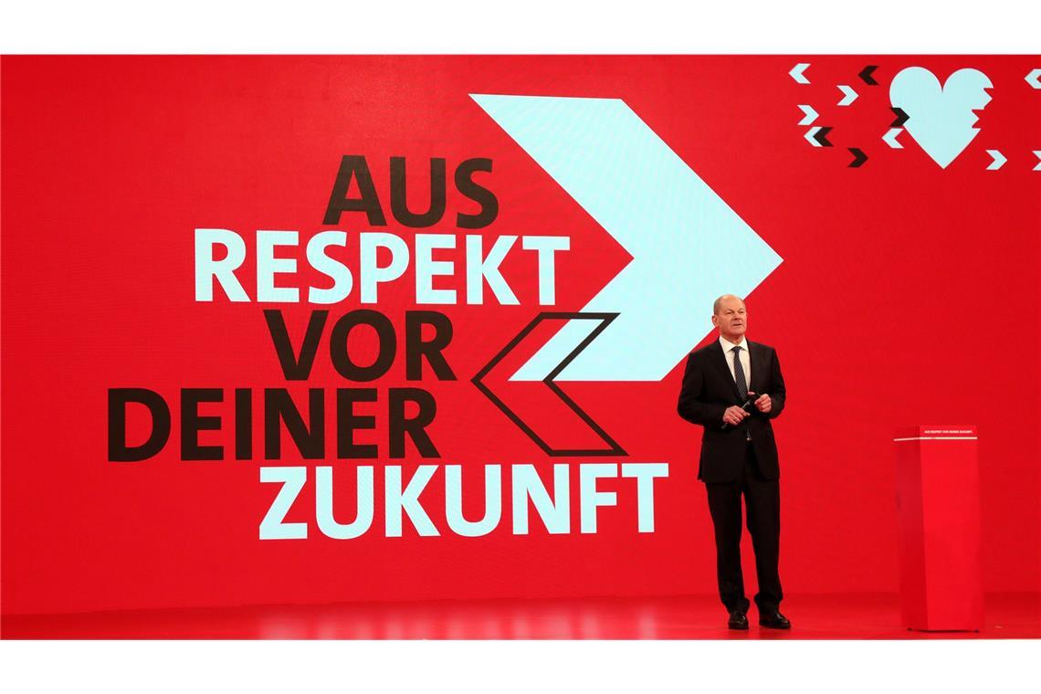 Vom Kanzleramt auf die Hinterbank Mit "Respekt" ist Scholz 2021 in den Wahlkampf gezogen.