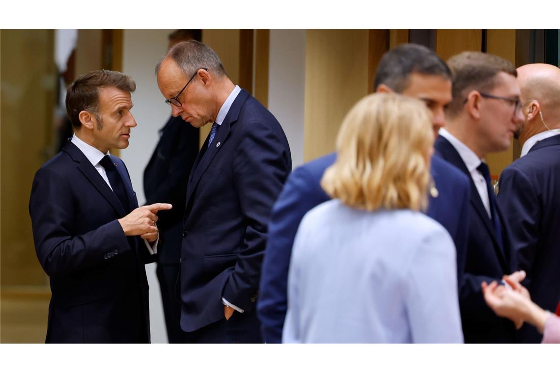 Miteinander gesprochen haben Merz und Macron in letzter Zeit häufig. Bei FCAS sind sie aber nicht zu einem Ergebnis gekommen. (Archivbild)