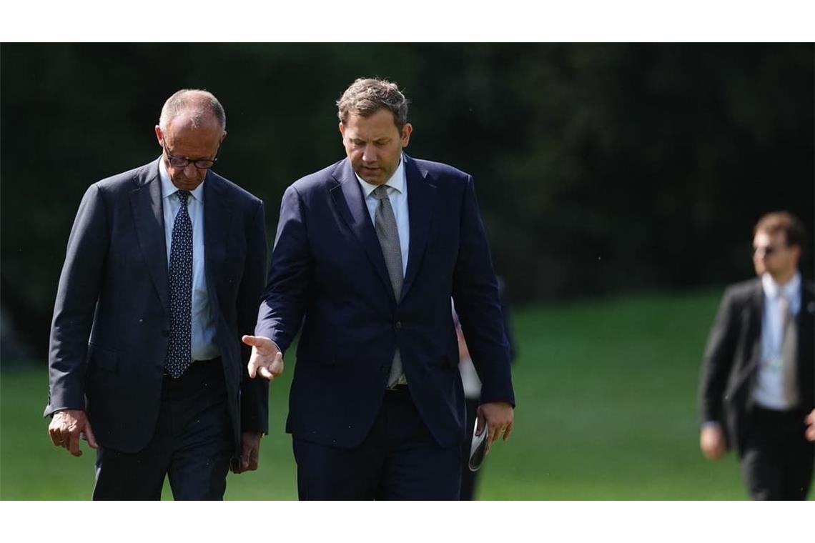 Mitgehangen, mitgefangen: Lars Klingbeil (re.) und Friedrich Merz